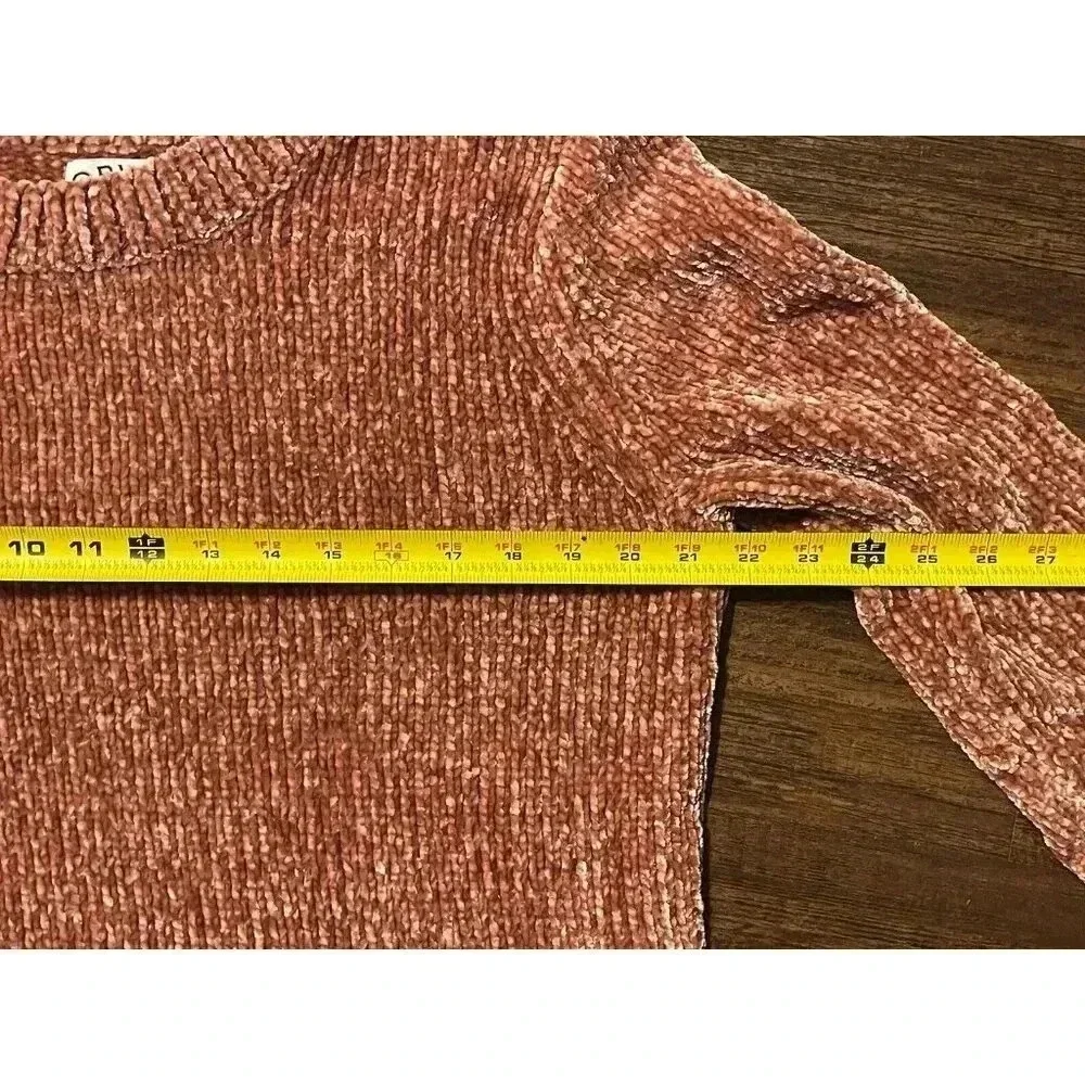 Orvis Womans Chenille Crewneck Pullover Super Soft Sweater Pink‎ Large